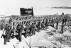 Pueblo Dam construction, photo courtesy of Bureau of Reclamation